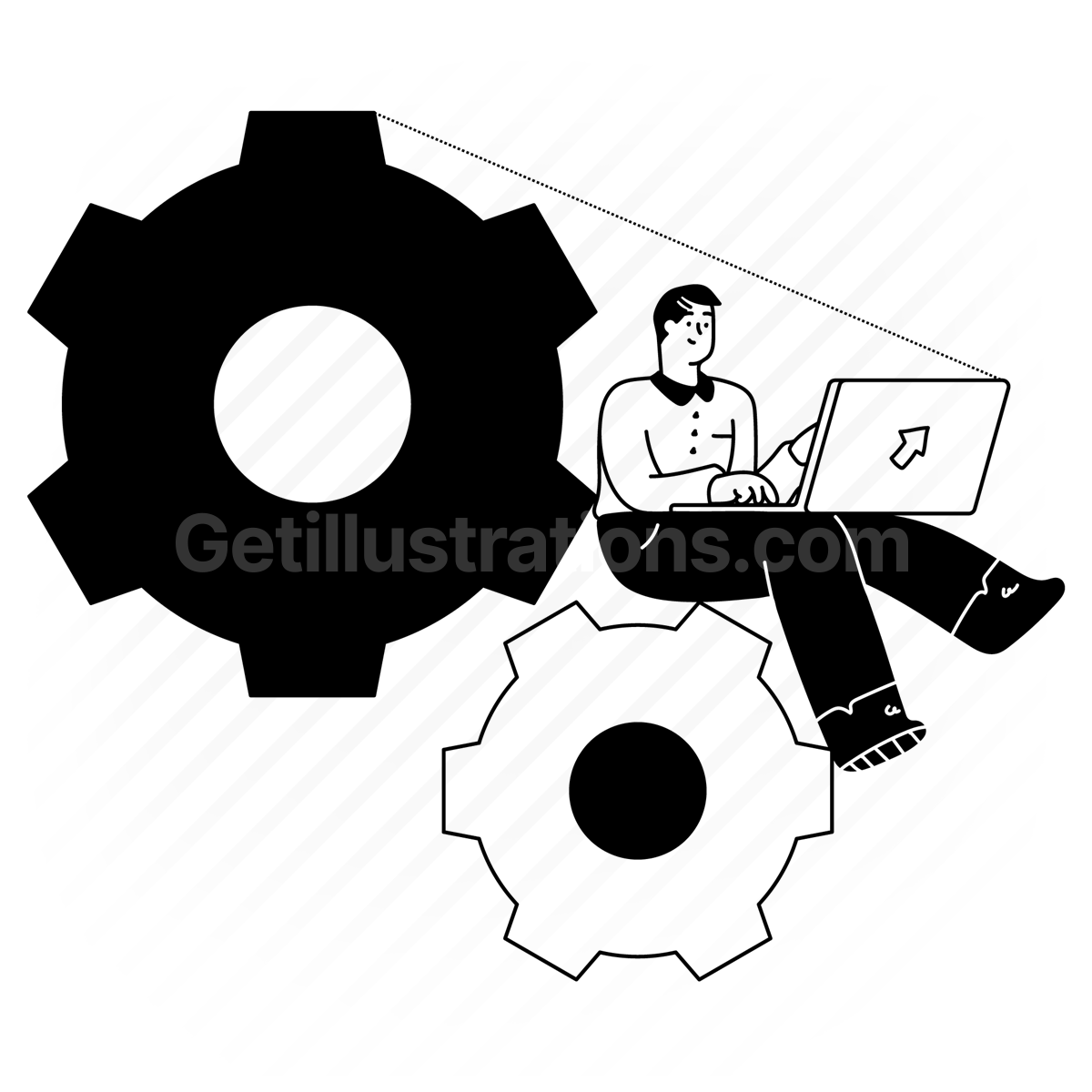 preferences, cogwheel, options, configuration, laptop